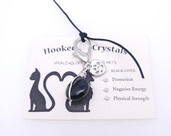 Black Onyx Crystal Charms for Pets for physical strength / protection