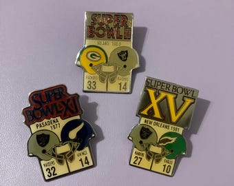 Vintage Super Bowl pins - set of 3