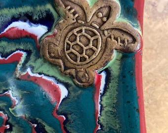 Vintage Ceramic Turtle Centerpiece/ Dish