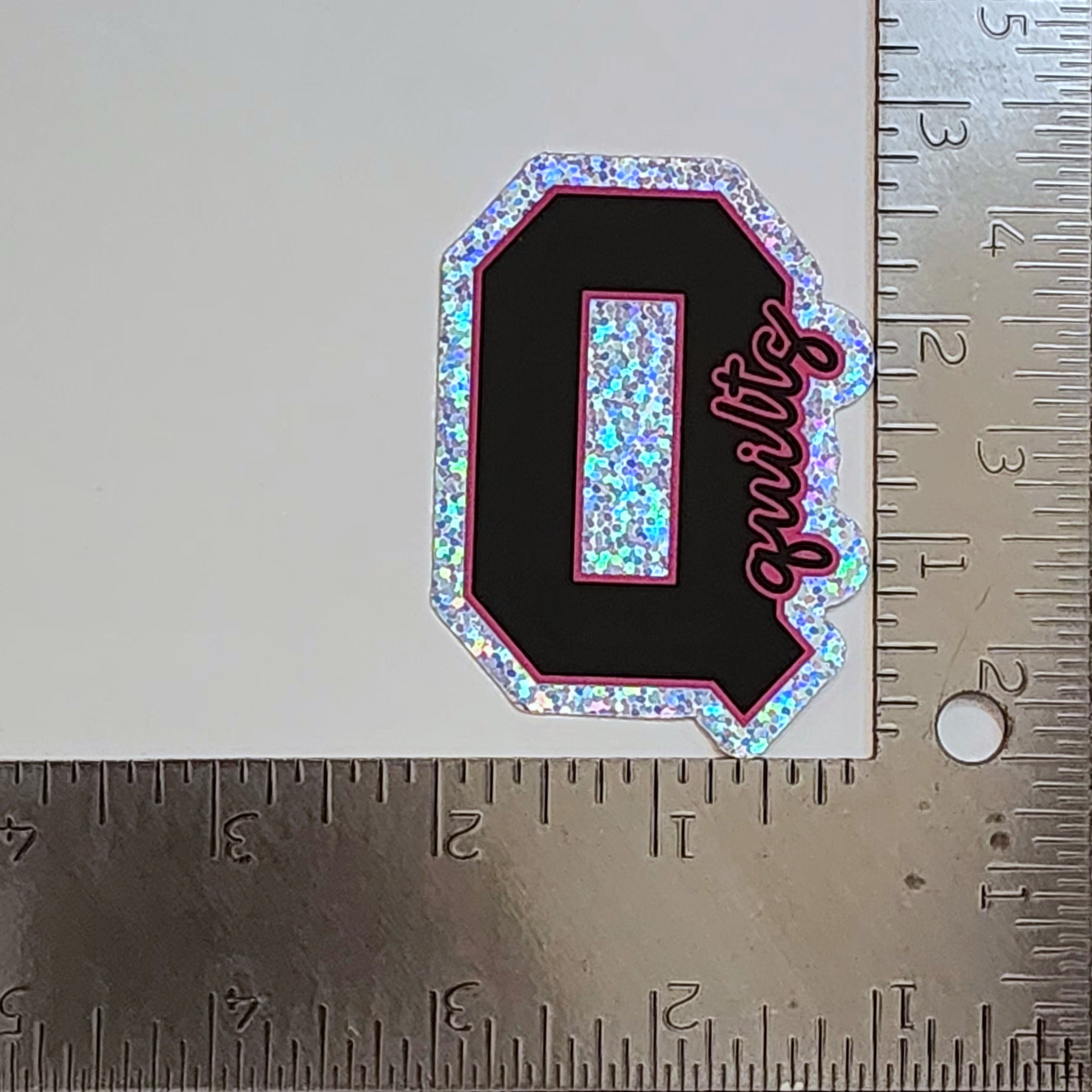 Sticker Letters Varsity Quilts Varsity Letter Sticker - Holographic Glitter - Etsy