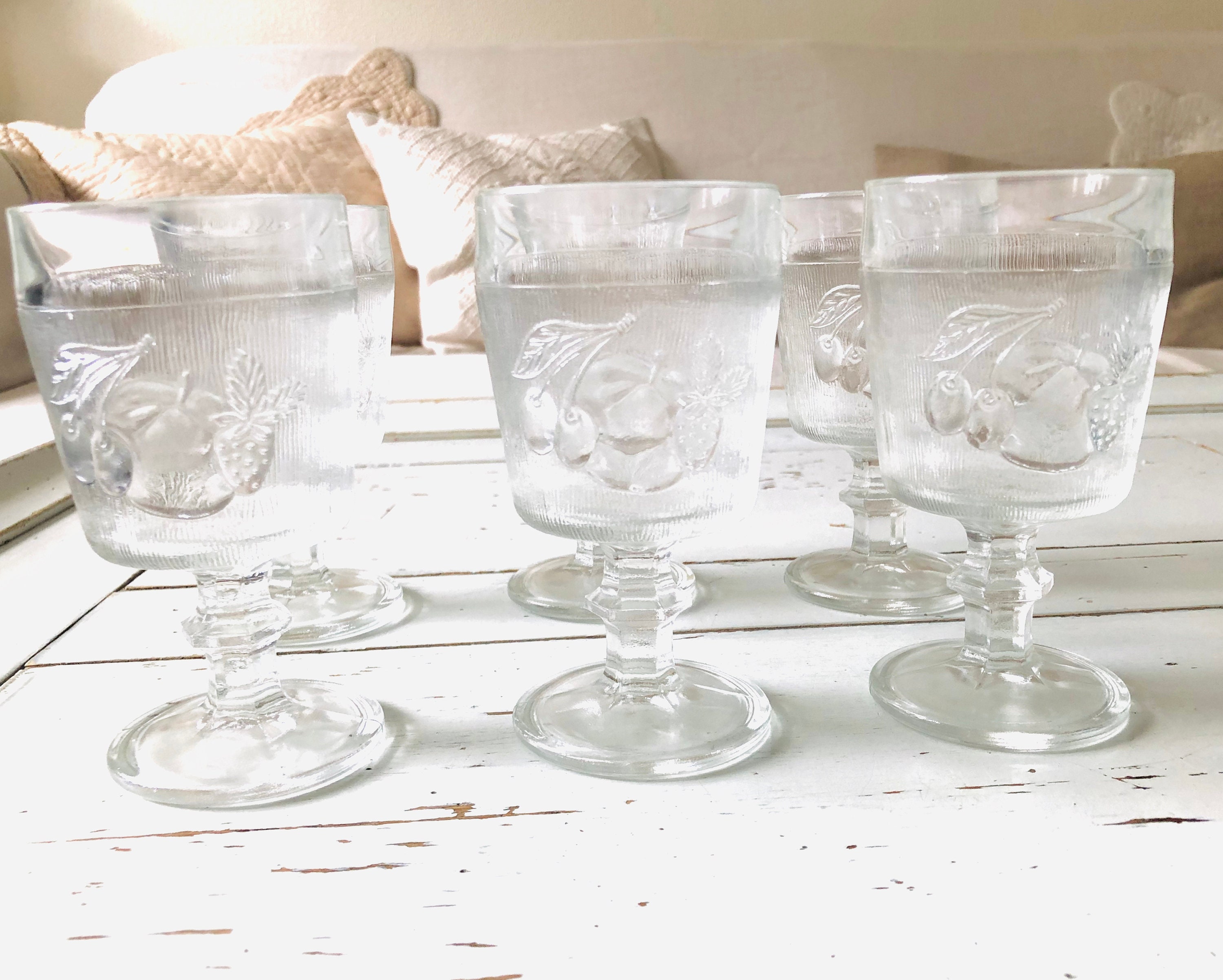 Très Beau Ancien Set de 6 Verres à Eau