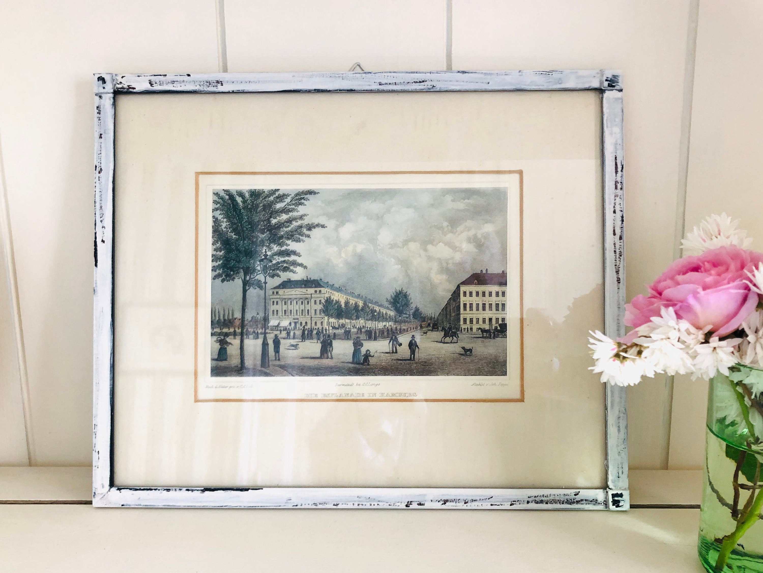 Très Belle Série de 3 Anciennes Estampes Allemandes