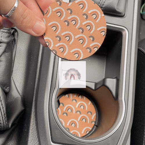 Boho Rainbow Car Coaster Set Digital Download Sublimation Etsy