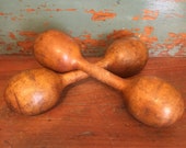 Vintage pair ofSpalding 1 lb. Wooden Dumbells