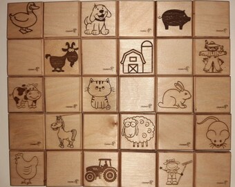 Wooden memory game