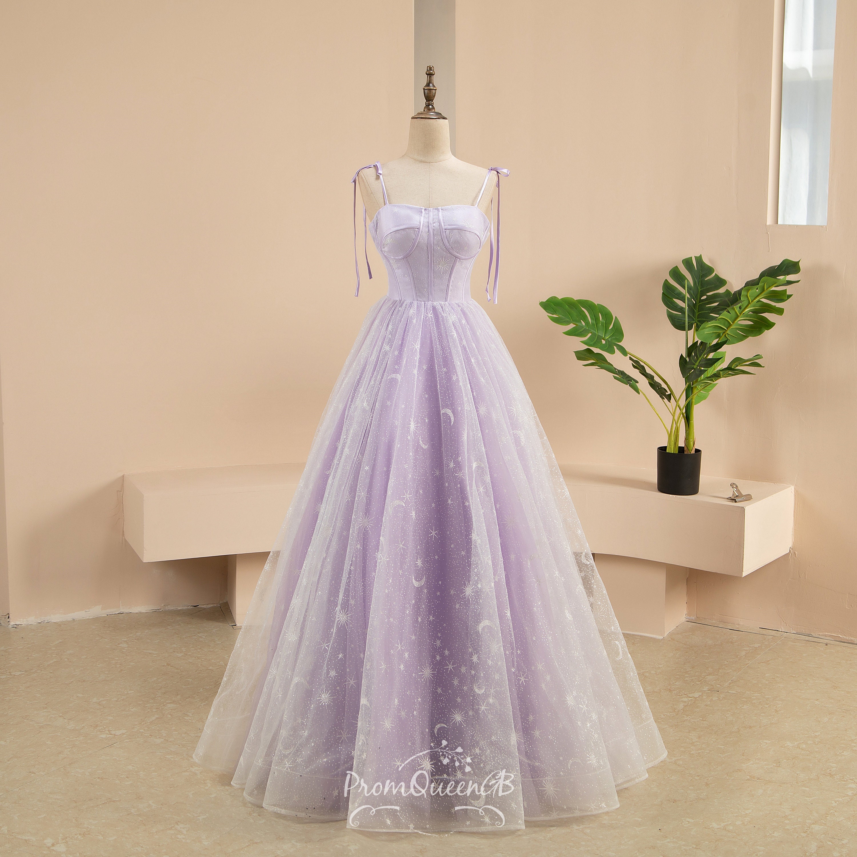 Lavender Ball Gown Prom Dress Off the Shoulder Sweet 16 Quinceanera Go –  Siaoryne