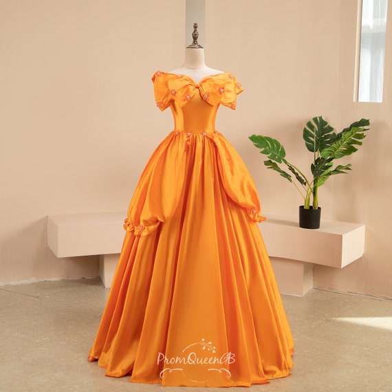 orange wedding dress