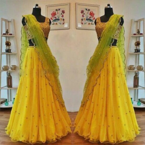 yellow skirt top for haldi