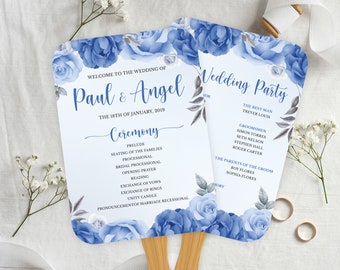 Personalised Hand Fan Wedding Favour Rustic Vintage Activity Pack Program 