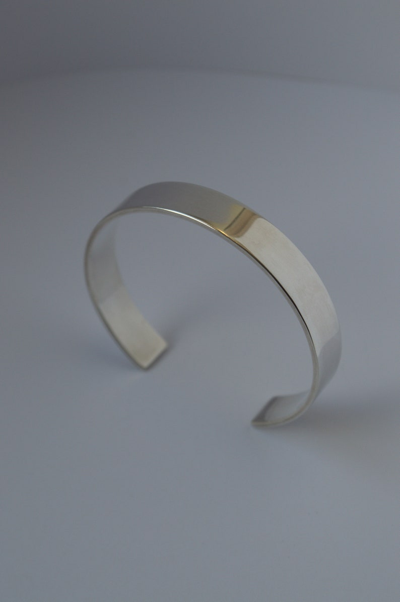 Silver open cuff bangle
