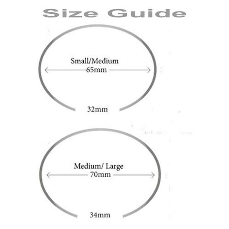open bangle size diagram