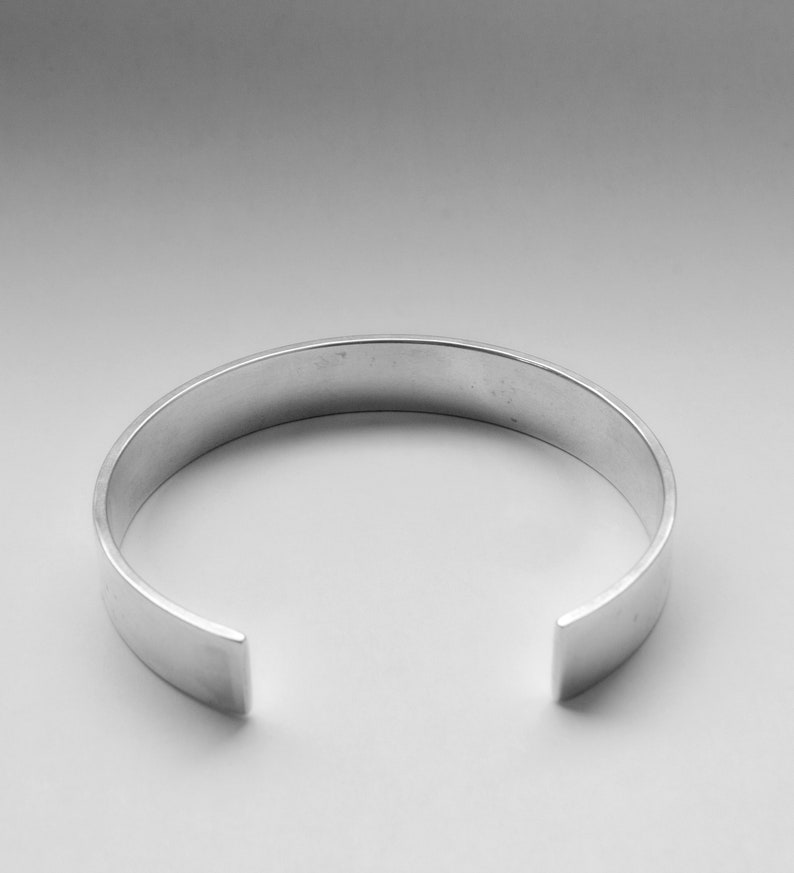 Silver open cuff bangle