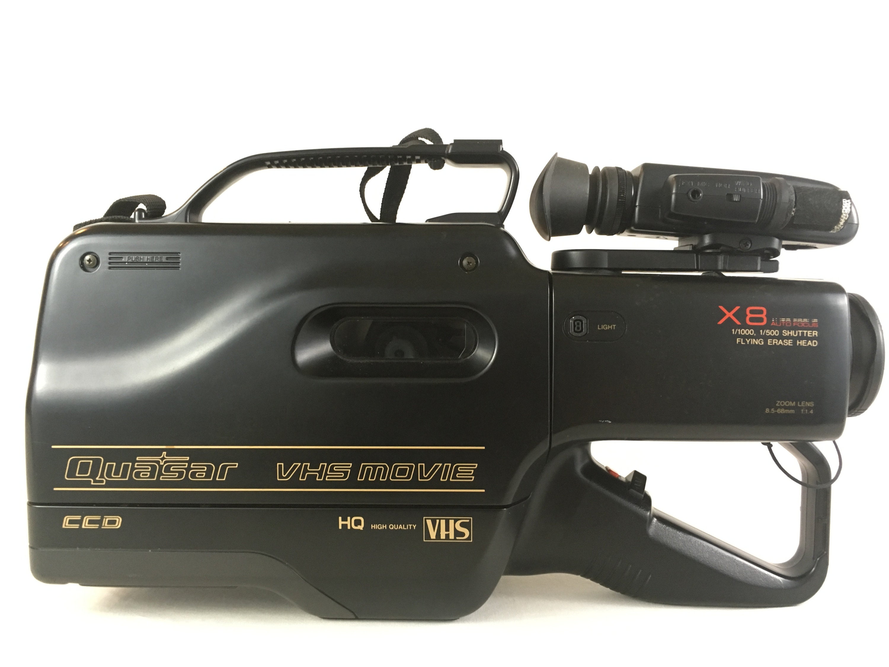 Vintage Quasar VM33 VHS Camcorder Camera X8 W Case, Charger