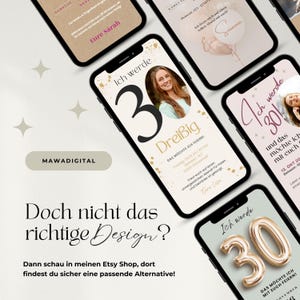 Digitale Einladung Geburtstag mit Zahl für jedes Alter anpassbar, WhatsApp Einladung, eCard fürs Handy, Canva Vorlage für Einladung