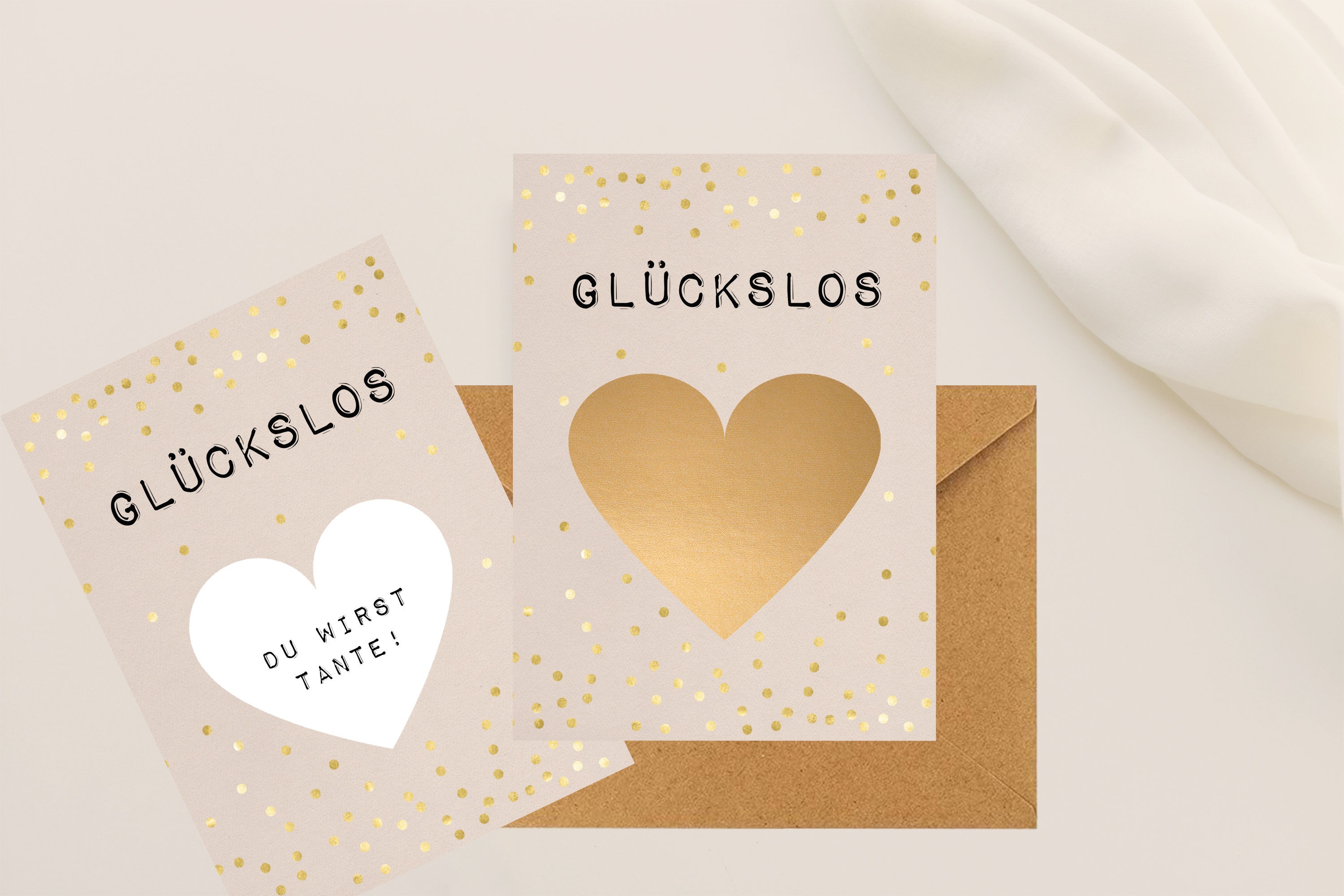 Rubbelkarte Glückslos Du wirst Tante Verkündung Etsy
