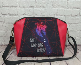 May I Have Your Heart Crossbody Anatomical Purse Handbag