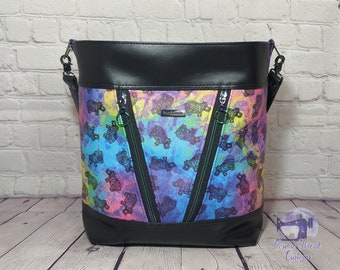 Happy Hippo Bucket Bag Rainbow Handbag Purse