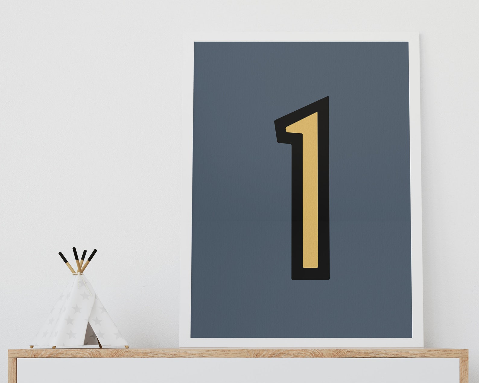 Funky Number One Printable Wall Art Numbers Poster Colorful | Etsy