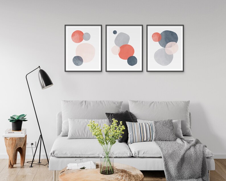Modern Bohemian Wall Decor Set of 3 Printable Wall Art Etsy