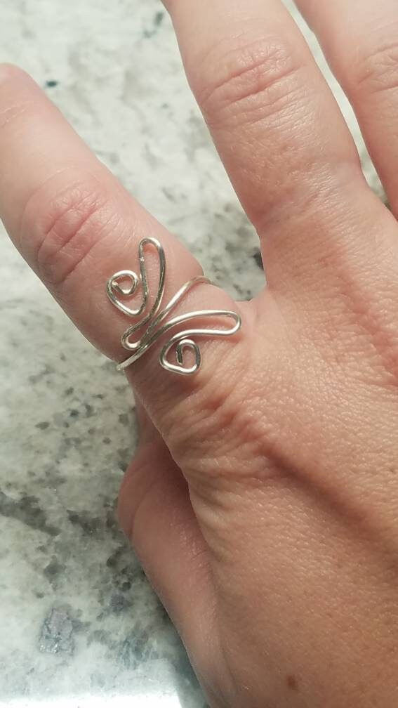 Sterling Silver Adorable Butterfly Ring Minimalistic Jewelry