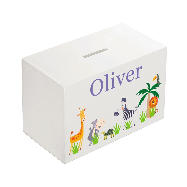 Wooden Personalised Money Box Money Bank Childs Money Box Etsy UK