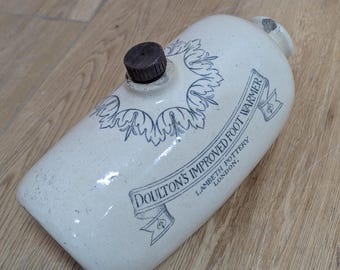 Calentador de cama/bolsa de agua caliente de gres antiguo Royal Doulton