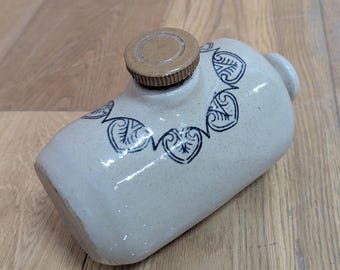 Calentador de cama/bolsa de agua caliente de gres antiguo