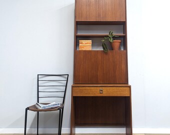 Vintage 1970s G Plan Form Five Teak Shelf Unit with Desk