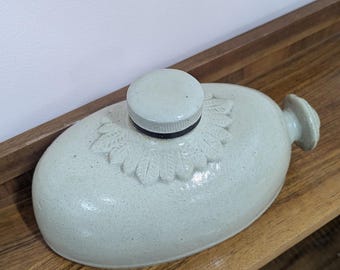 Calentador de cama/bolsa de agua caliente de cerámica Denby de dos pintas antiguo