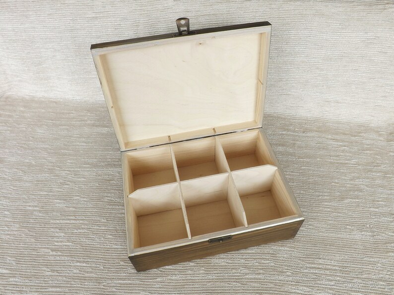 Wood Tea Box Canadian Goldenrod Handpainted Custom Wooden Etsy