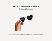 DIY Wedding Sunglasses Template: Editable Canva Design (PDF Download)