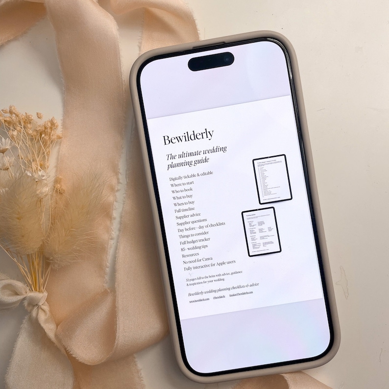 Organisateur de mariage numérique Planificateur complet de la liste de contrôle du guide du mariage Entièrement interactif Planification de mariage de 32 pages Téléchargement instantané Imprimable image 2