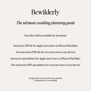 Digital Wedding Planner Full Wedding Guide Checklist Planner Fully Interactive 32 Page Wedding Planning Instant download Printable image 8