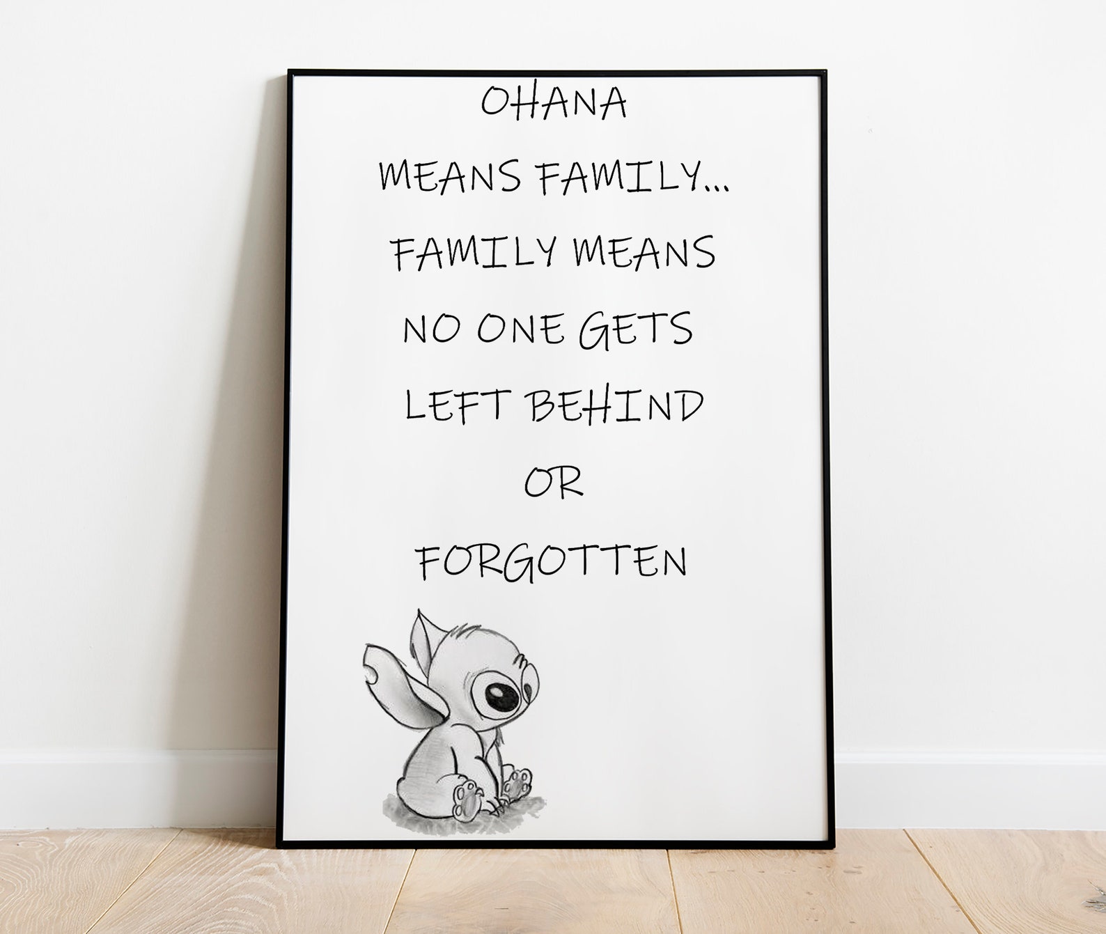 Ohana means family Disney Wall Print Wall Art Home Decor Etsy