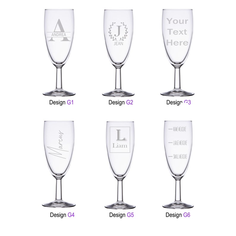 Personalised Glass Engraved Custom Glasses Text on Glassware Etsy UK