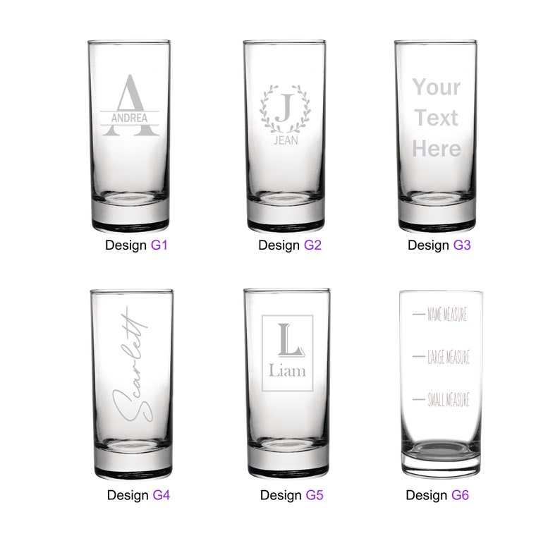 Personalised Glass Engraved Custom Glasses Text on Glassware Etsy UK