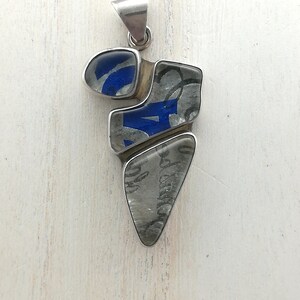Recycled Vodka Bottle Sterling Silver Pendant Handmade