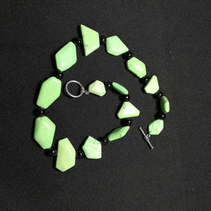 Green Turquoise Sterling Silver Necklace One-of-a-Kind