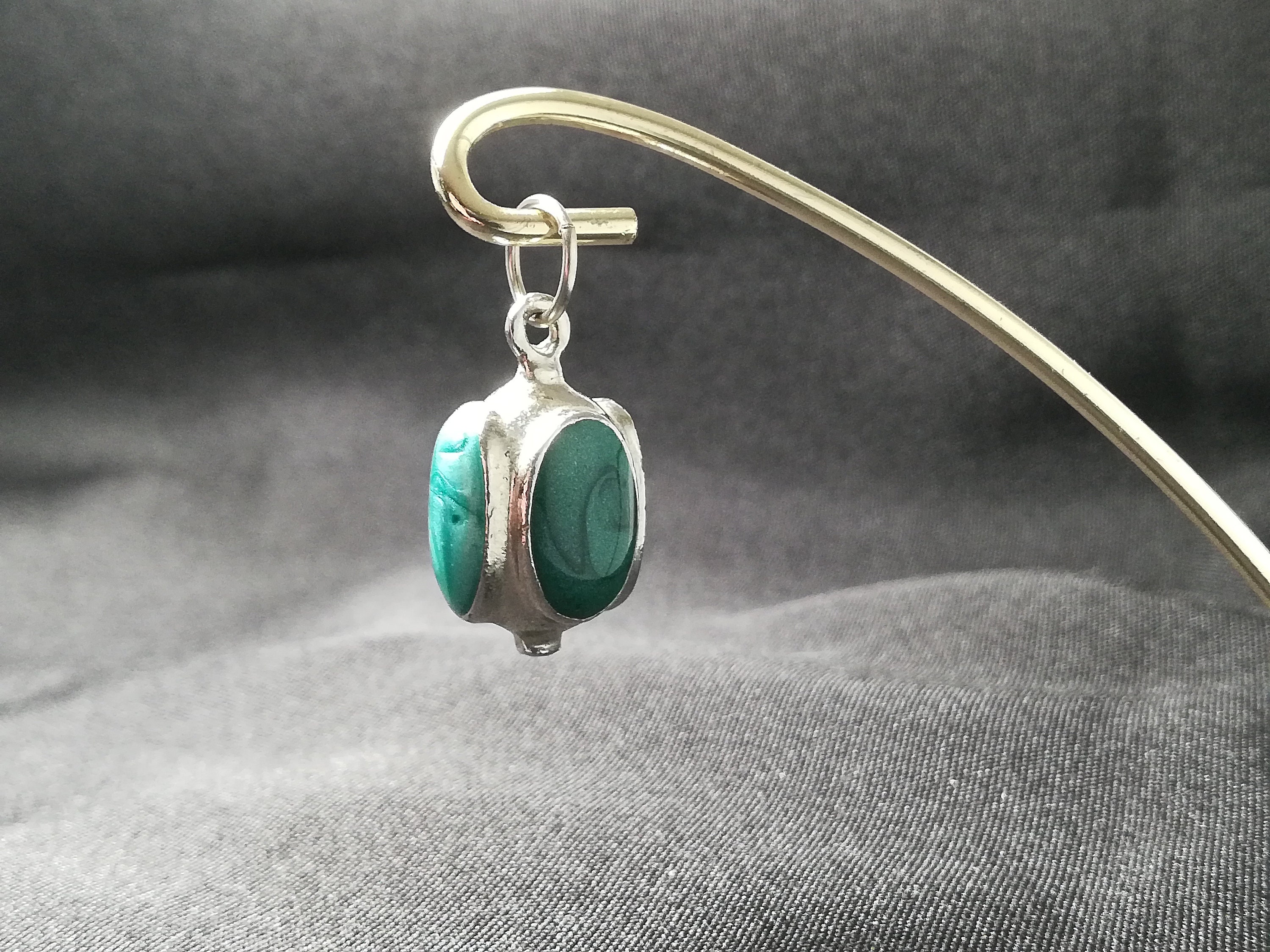 女性に人気！ Sterling Enamel Turquoise Onyx Silver One-of-a-kind Pendant その他