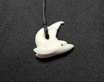 Dolphin Maori Bone Carving Necklace Handmade