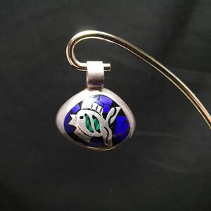 Lapis Lazuli Sterling Silver Fish Pendant One-of-a-Kind