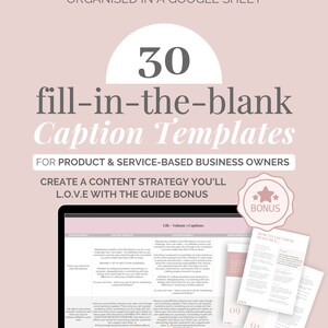 Instagram fill-in-the-blank Editable Caption Templates, Done-For-You Social Media Pre-Written Content, Product Seller, Service Provider