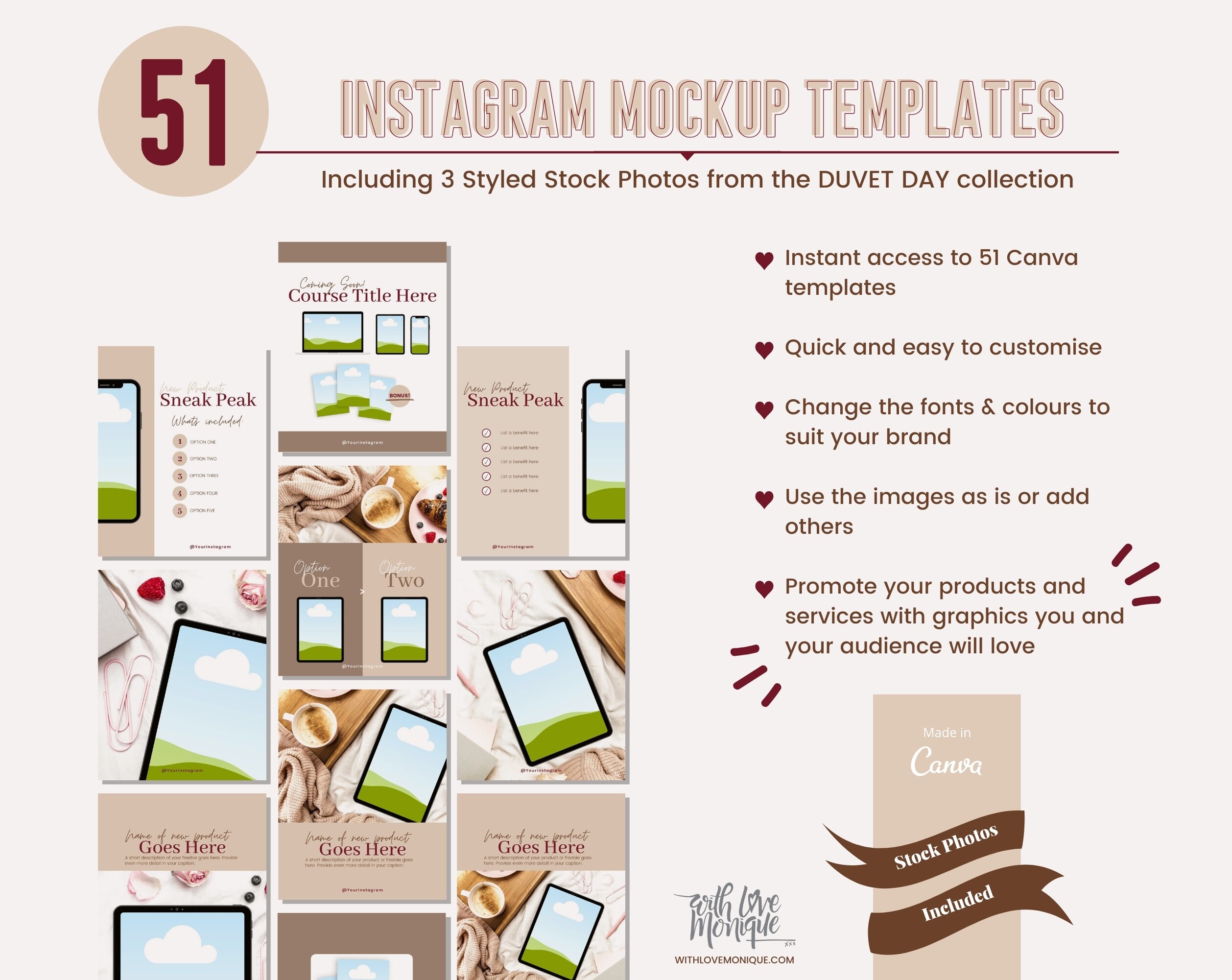 Instagram Mockup Product Templates Stock Photo Tech Flat Lays Digital ...