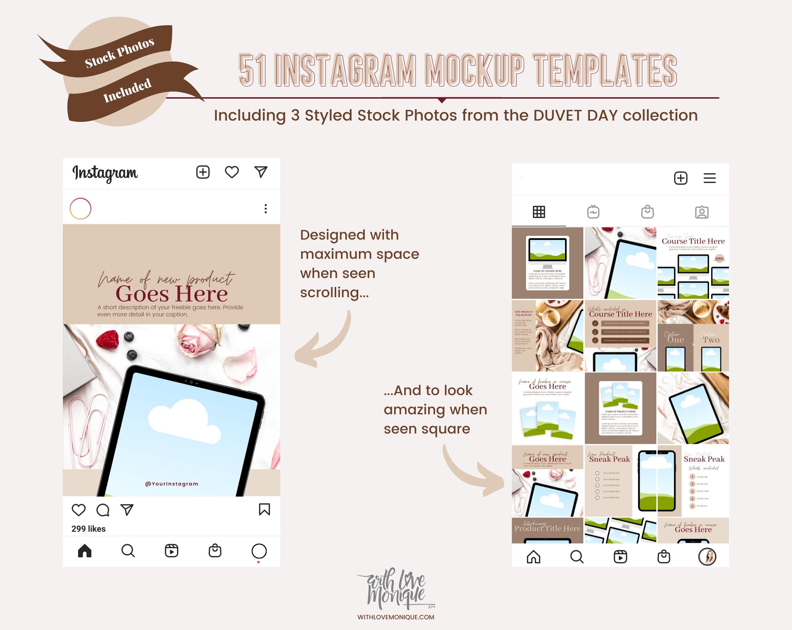 Instagram Mockup Product Templates Stock Photo Tech Flat Lays Digital ...