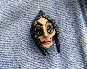 The Other Mother - Coraline inspired Brooch/Pin