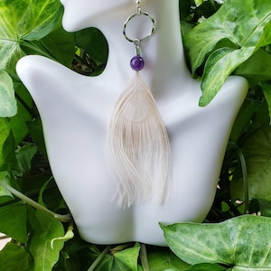 White Peacock Feather Earrings/Boho Earrings/Wedding Earrings