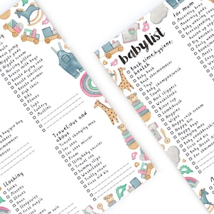 New baby list (DIGITAL DOWNLOAD)