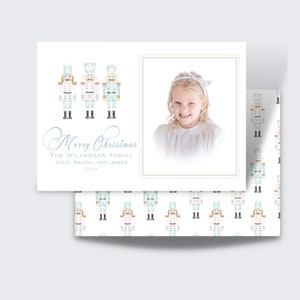 Cartão de Natal da herança | Cartão de feriado da aguarela do Nutcracker de <br> Entrega Rápida? Editar e imprimir | Download instantâneo | Cartão de Natal para download digital