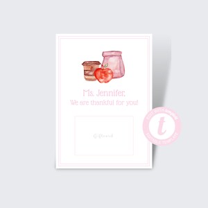 Teacher Appreciation | Gift Card Printable Teacher | Printable Download | Gift Card Holder for Teacher | Self-Edit | Watercolor, Coffee