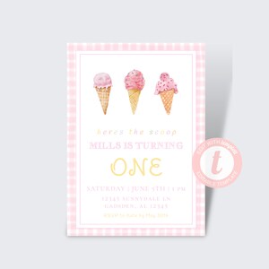 Summer Popsicle Birthday Template | Ice Cream Birthday Invite | Instant Download | Editable Template | Summer, Watercolor | Digital Download